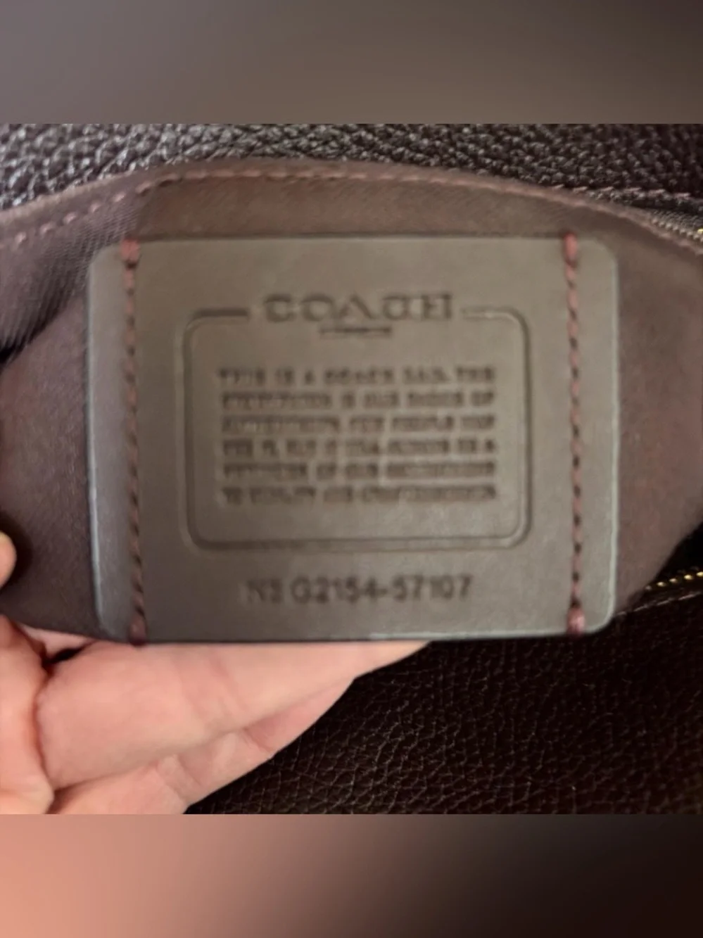 Coach Black Leather Tote with Gold Chain Accents - Picture 4 of 6